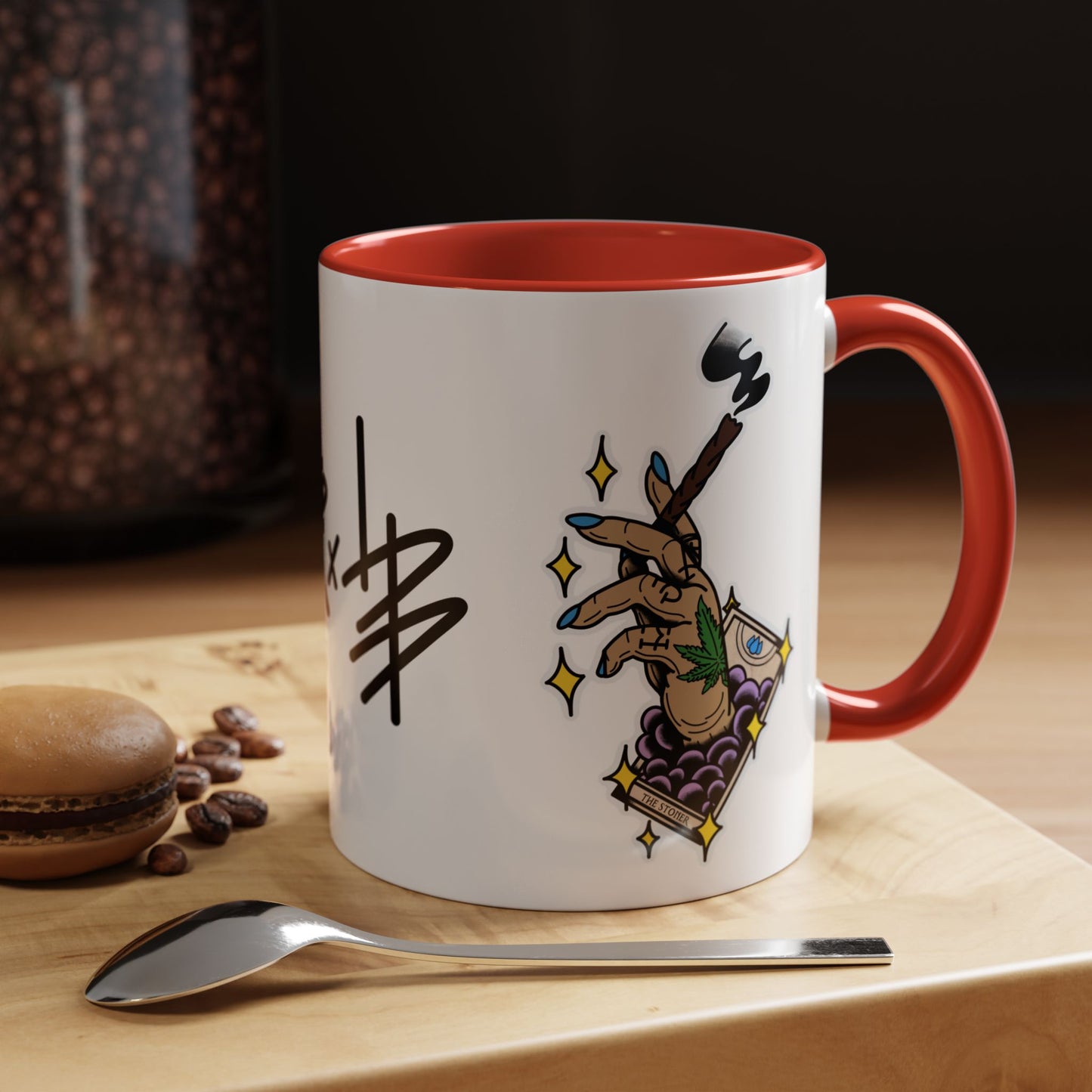 HJAR TAROT - THE STONER -  Accent Coffee Mug, 11oz