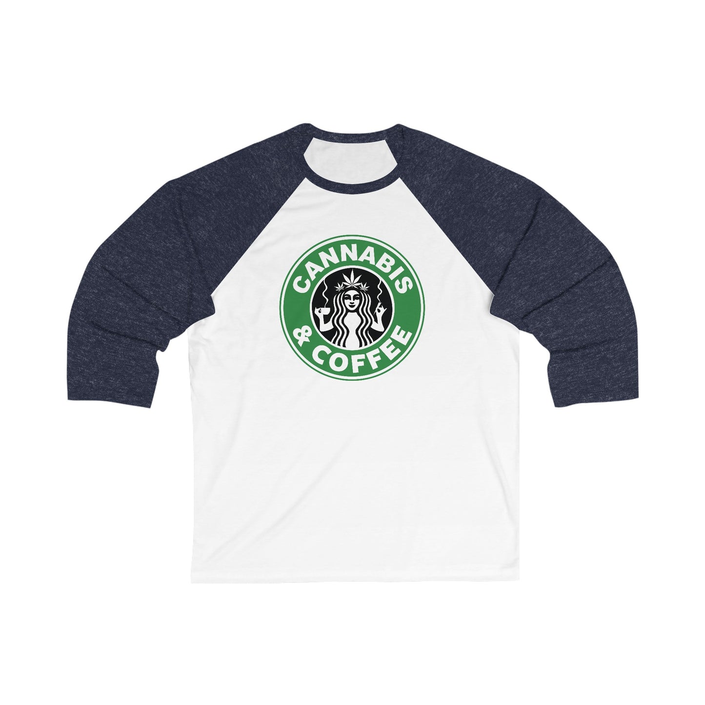 Coffee + Cannabis Unisex 3\4 Sleeve Baseball Tee