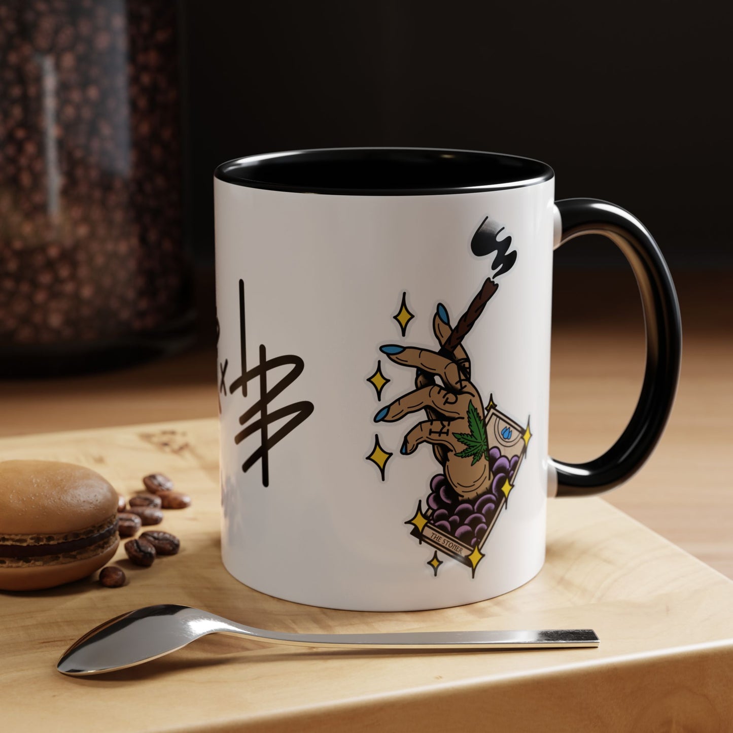 HJAR TAROT - THE STONER -  Accent Coffee Mug, 11oz