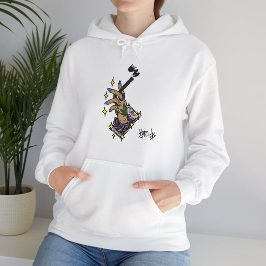 HJAR TAROT - THE STONER - Unisex Heavy Blend™ Hooded Sweatshirt