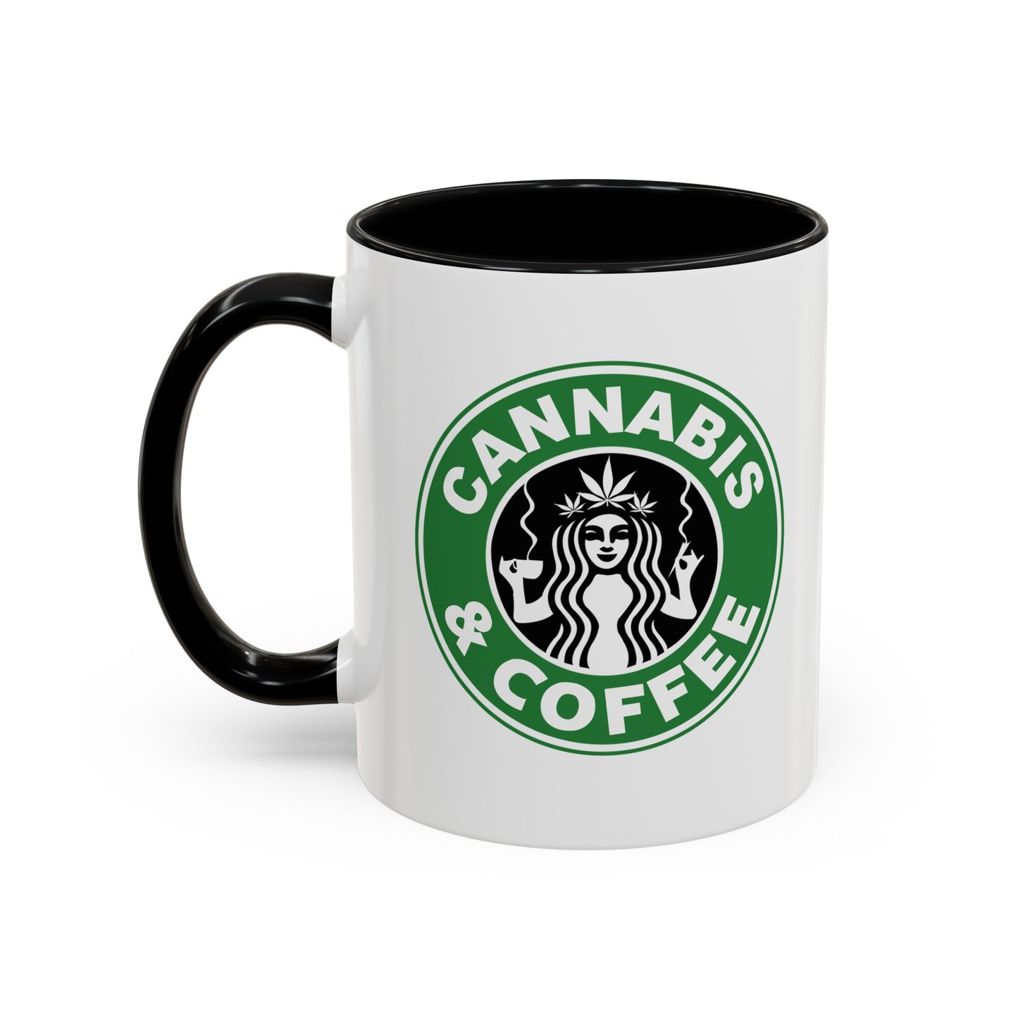 Cannabis + Coffee Accent Coffee Mug, 11oz