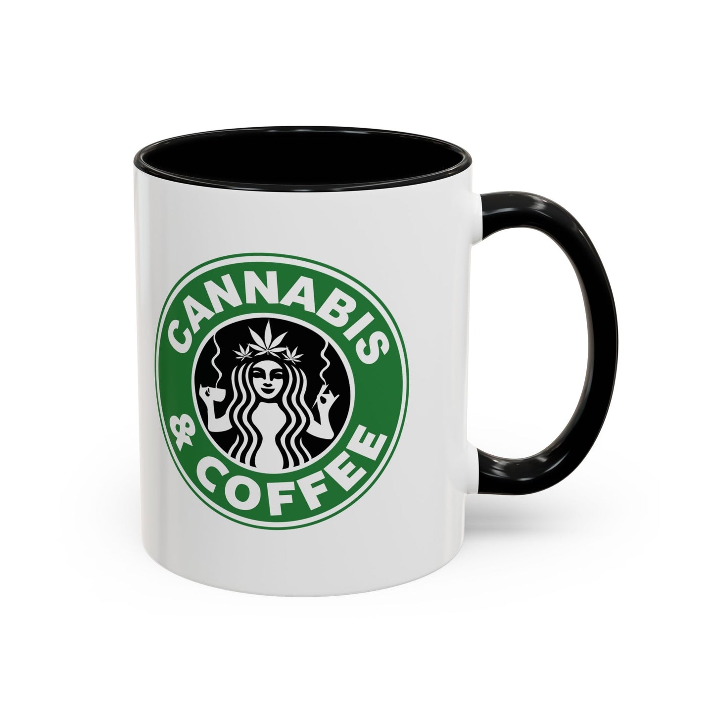 Cannabis + Coffee Accent Coffee Mug, 11oz