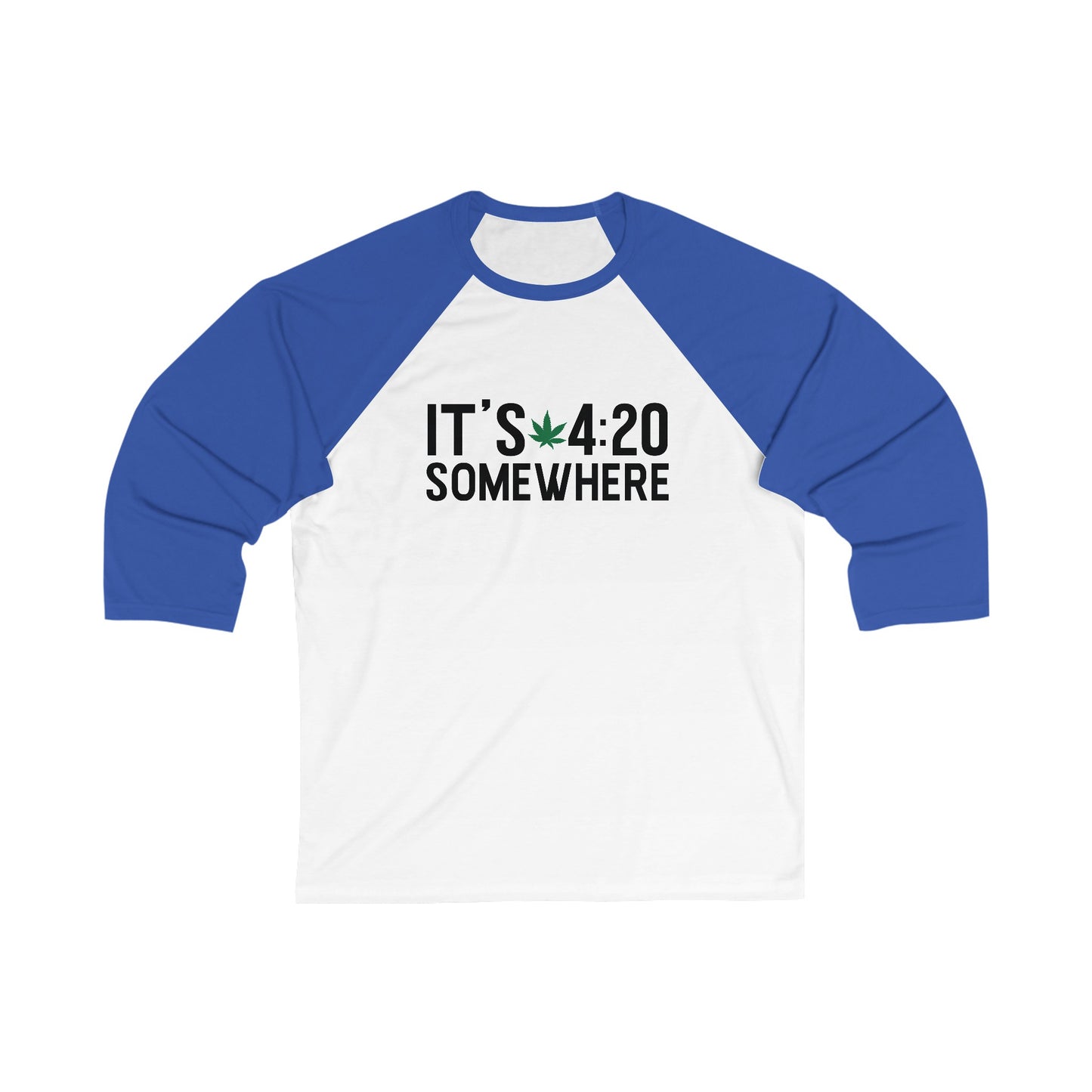 420 Somewhere Unisex 3\4 Sleeve Baseball Tee