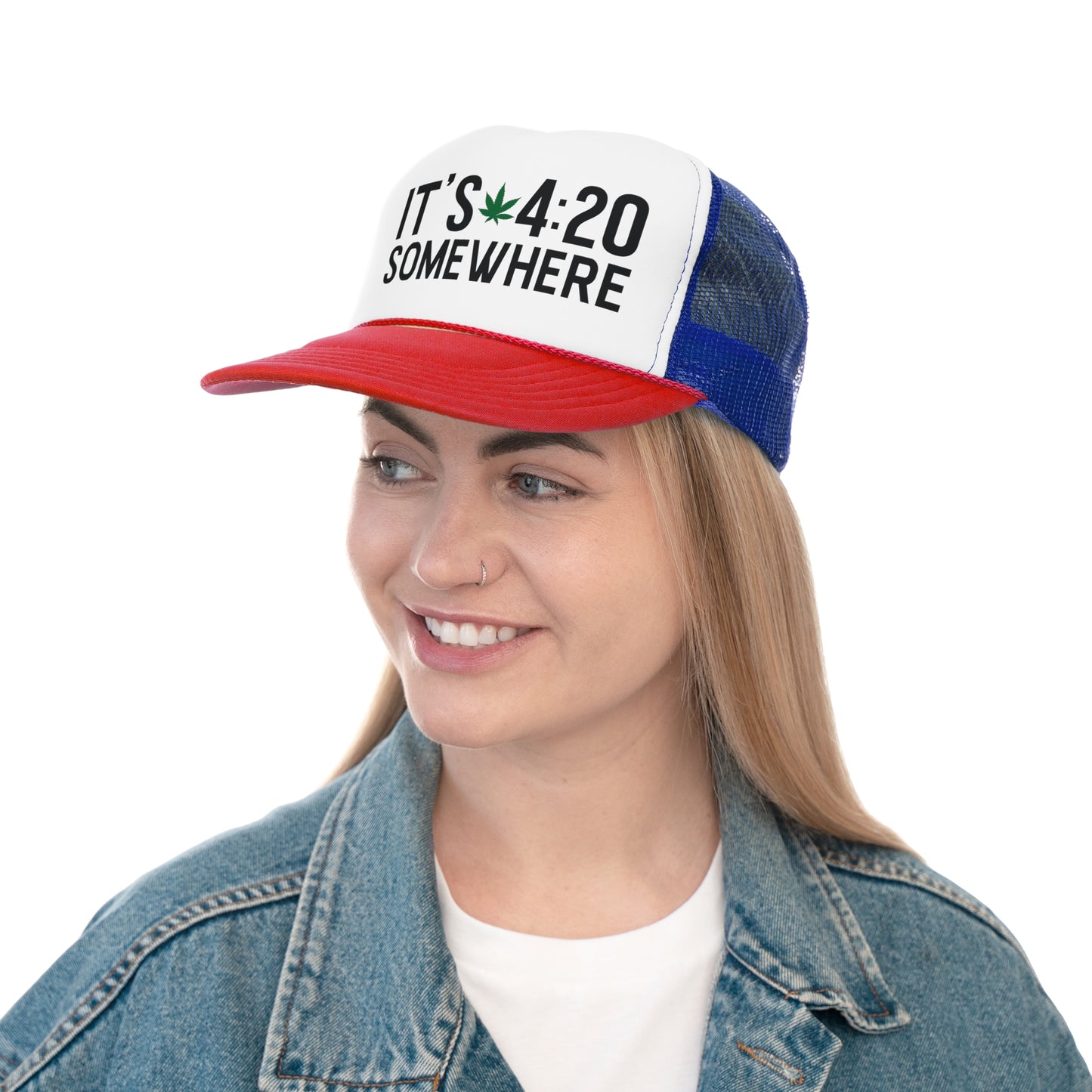 420 Somewhere Trucker Caps