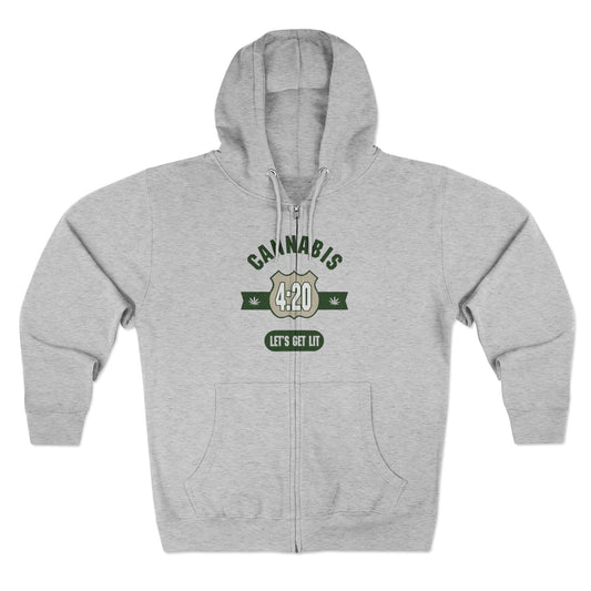 420 Let's Get Lit Unisex Zip Hoodie