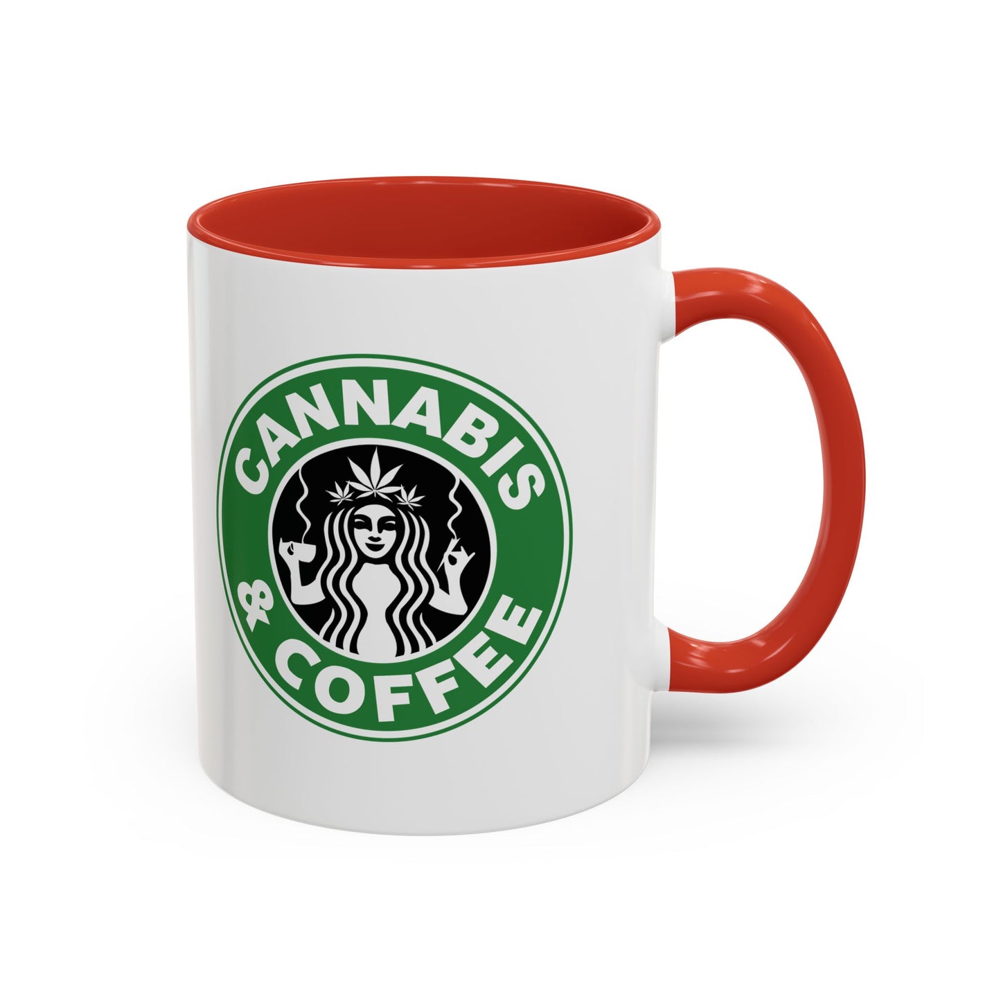 Cannabis + Coffee Accent Coffee Mug, 11oz