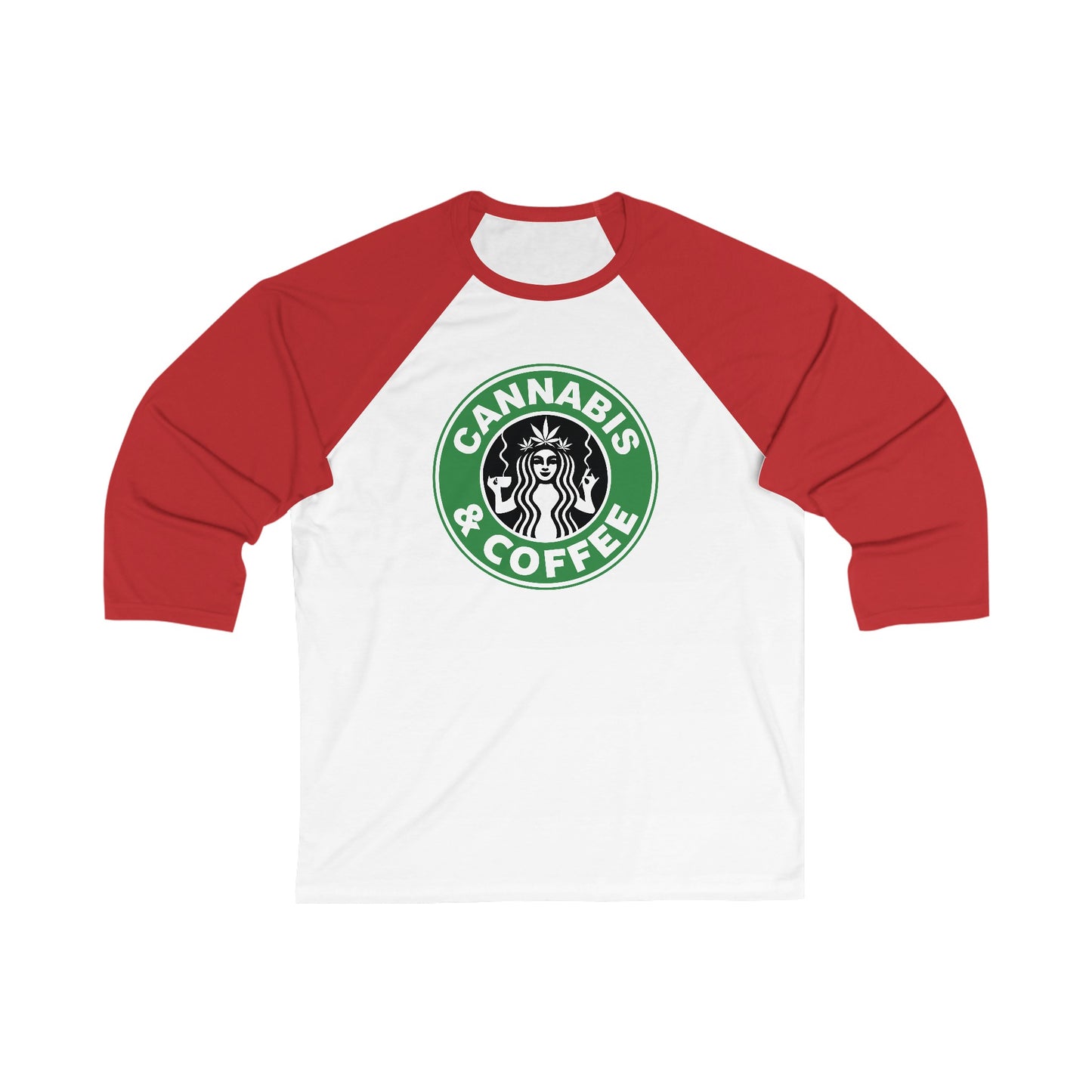 Coffee + Cannabis Unisex 3\4 Sleeve Baseball Tee