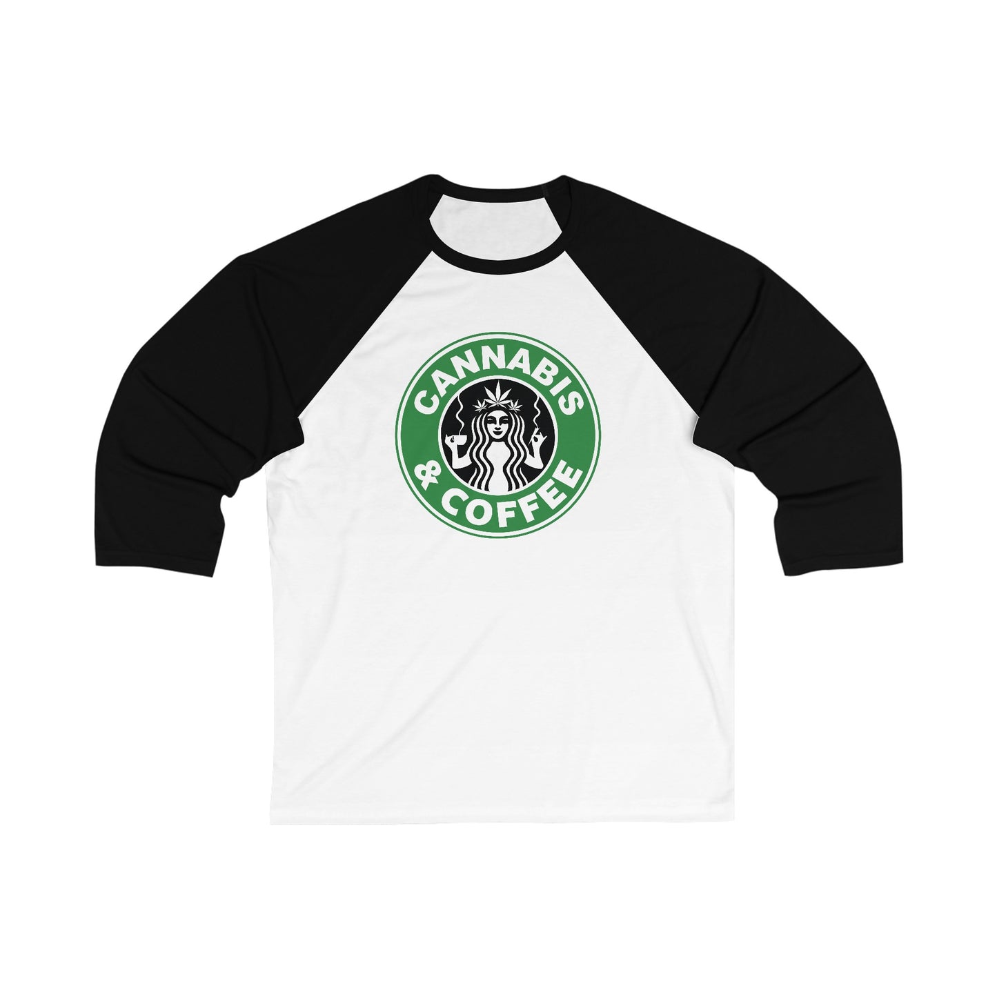 Coffee + Cannabis Unisex 3\4 Sleeve Baseball Tee