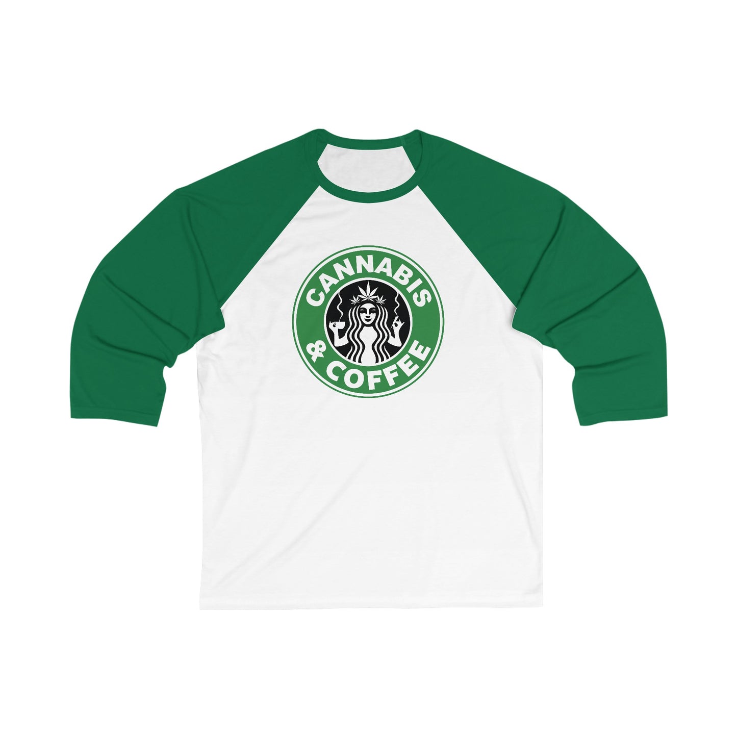 Coffee + Cannabis Unisex 3\4 Sleeve Baseball Tee