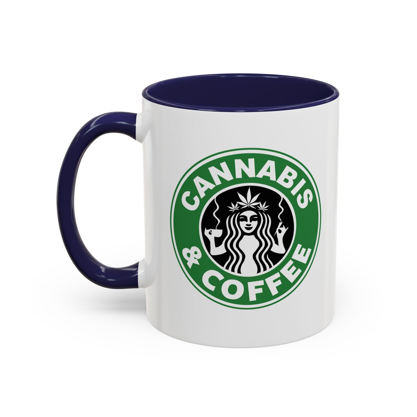 Cannabis + Coffee Accent Coffee Mug, 11oz