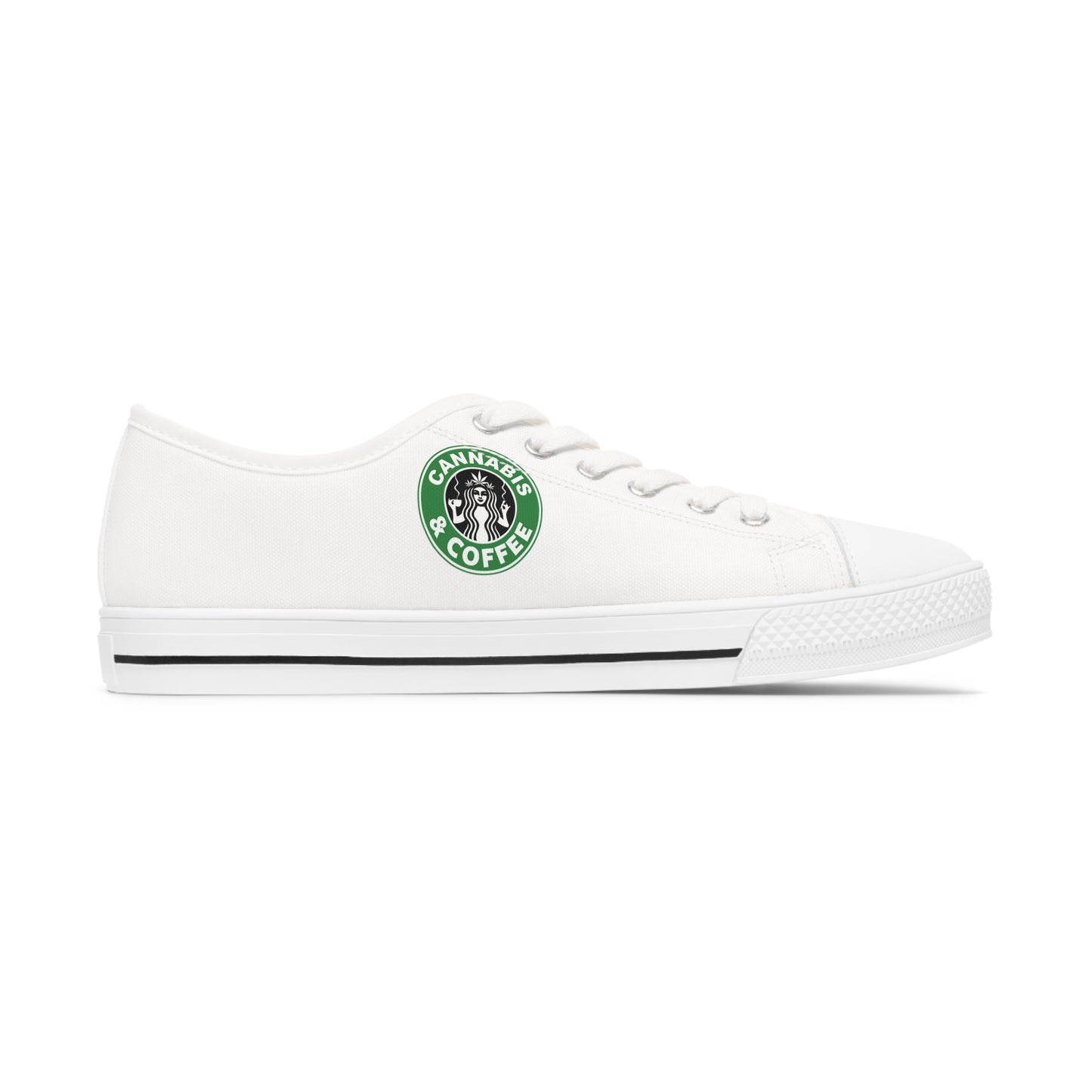 Cannabis + Coffee Women's Low Top Sneakers