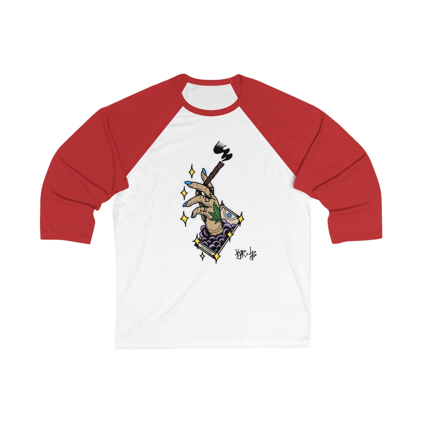 HJAR TAROT - THE STONER - Unisex 3\4 Sleeve Baseball Tee