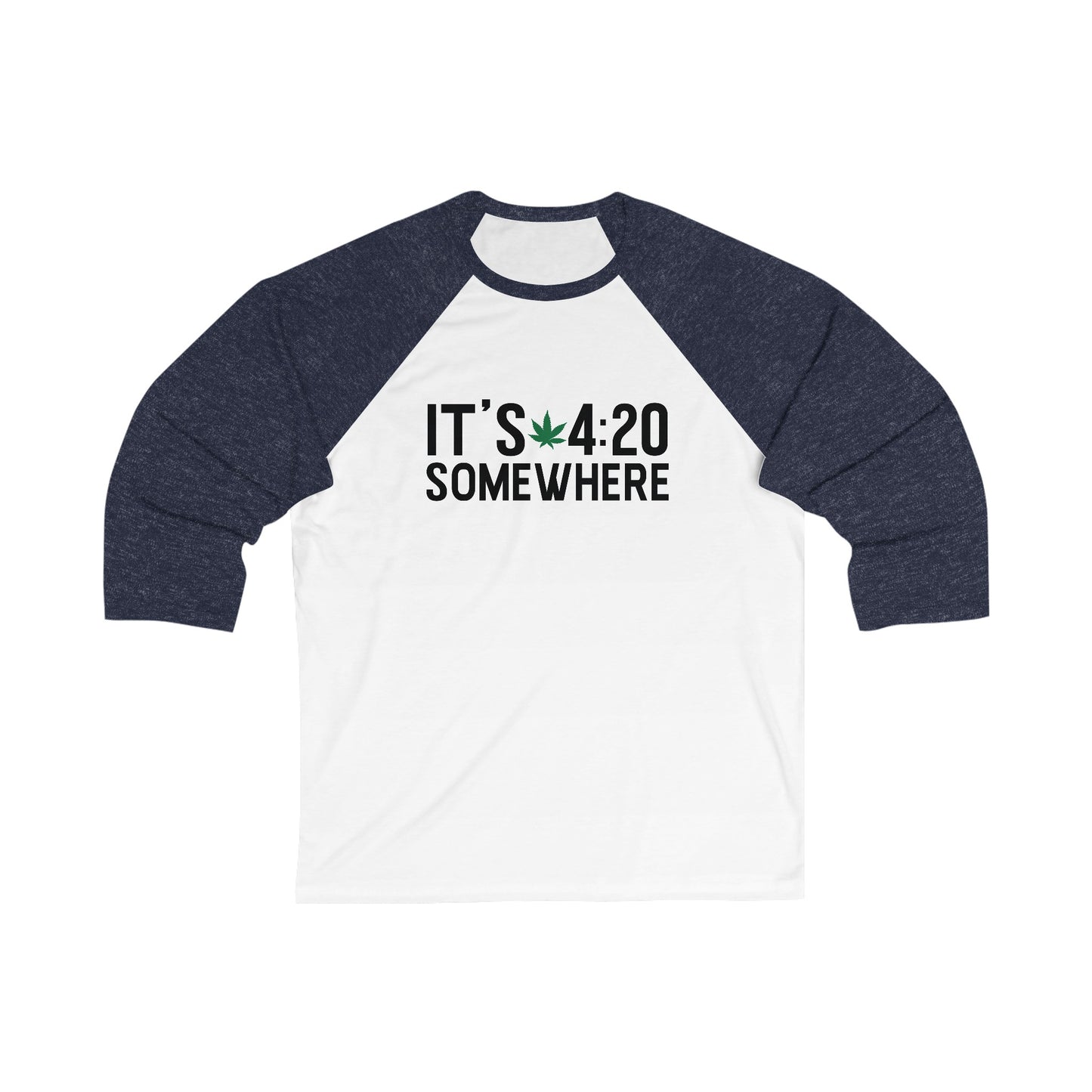 420 Somewhere Unisex 3\4 Sleeve Baseball Tee